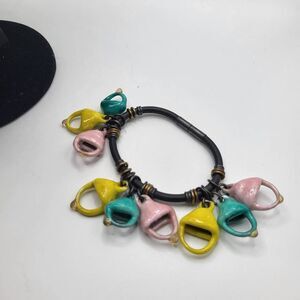 Funky Unique Artisan Handmade  Ceramic Bracelet